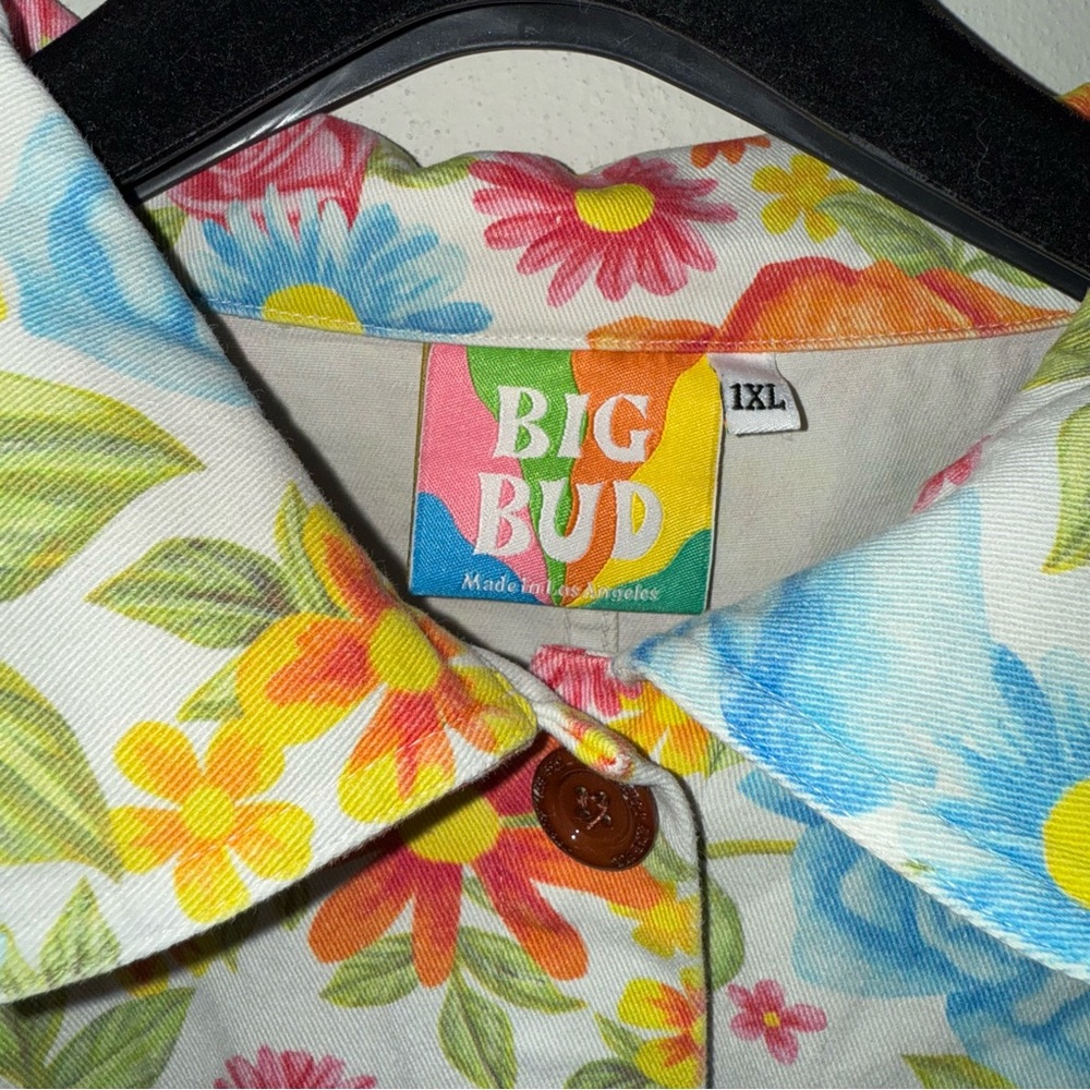 RARE Big Bud Press Vintage Floral Wallpaper Work Jacket - Size 1XL - Picture 4 of 4